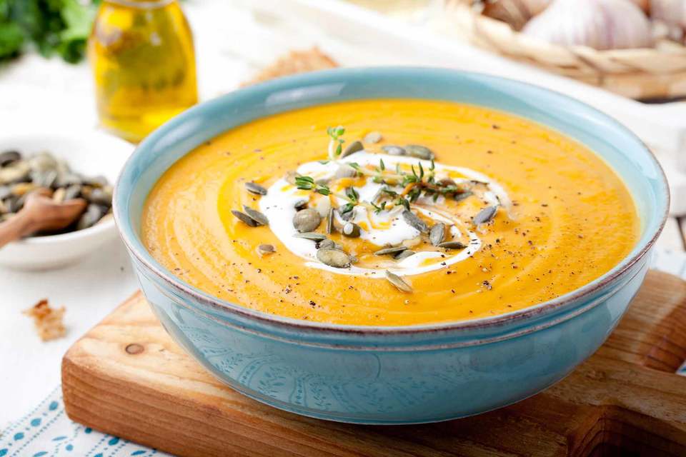 ROASTED PUMPKIN AND CARROT SOUP